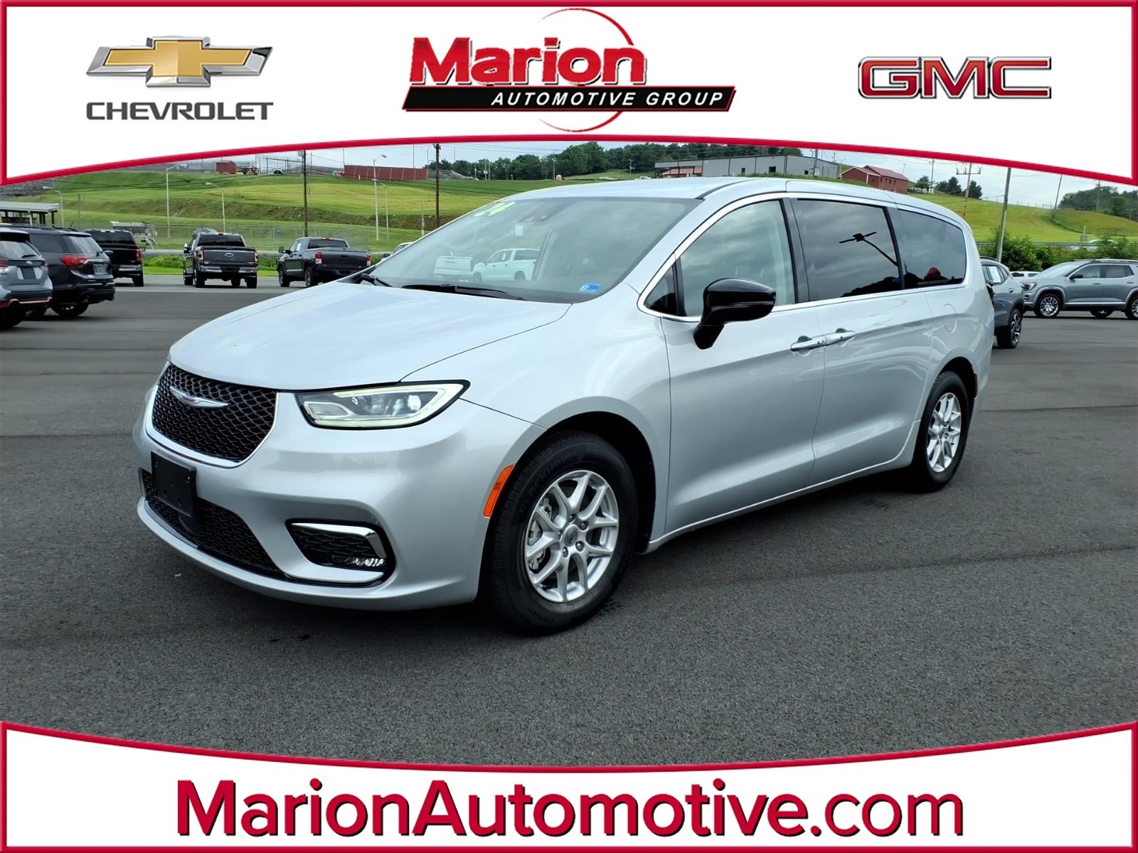 2024 Chrysler Pacifica Touring L in Silver — front three-quarter view