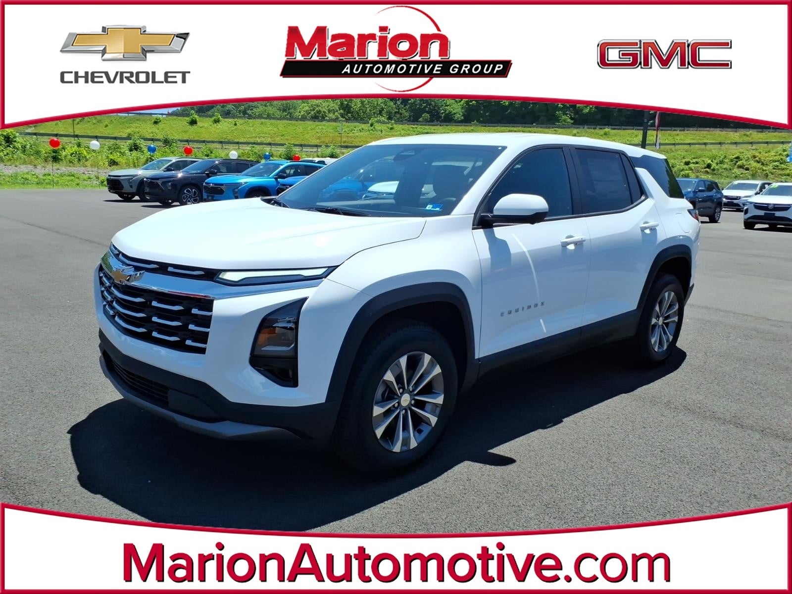 2026 Chevrolet Equinox LT in Summit White — front three-quarter view