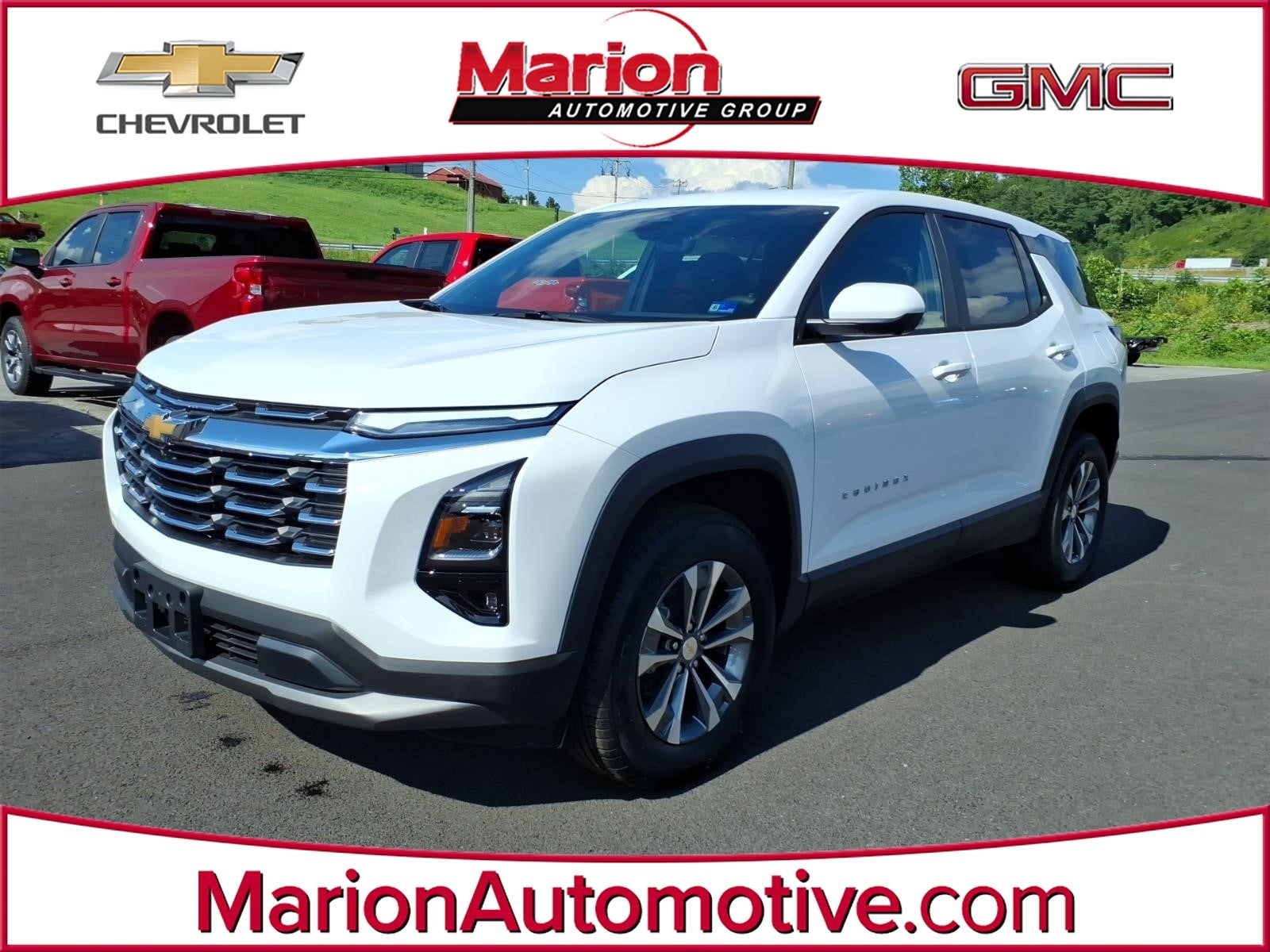 2026 Chevrolet Equinox LT in Summit White — front three-quarter view