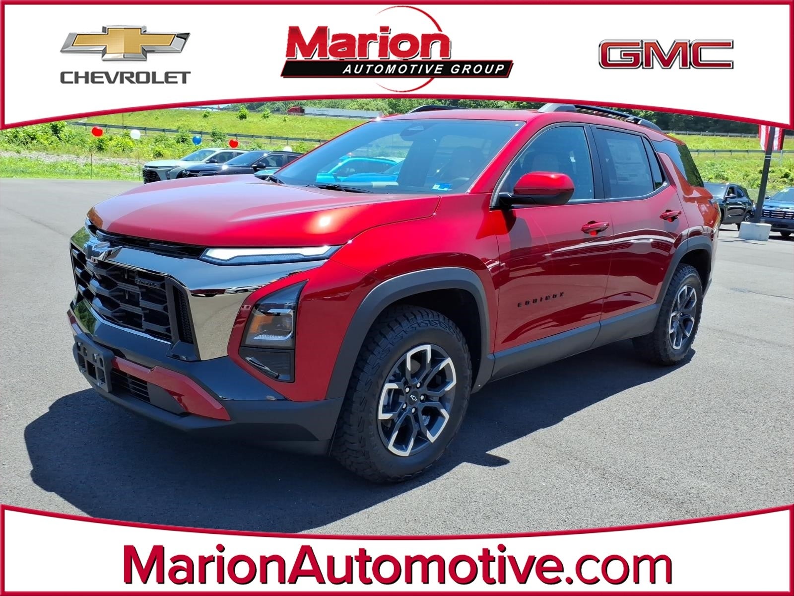 2026 Chevrolet Equinox ACTIV in Radiant Red Tintcoat — front three-quarter view
