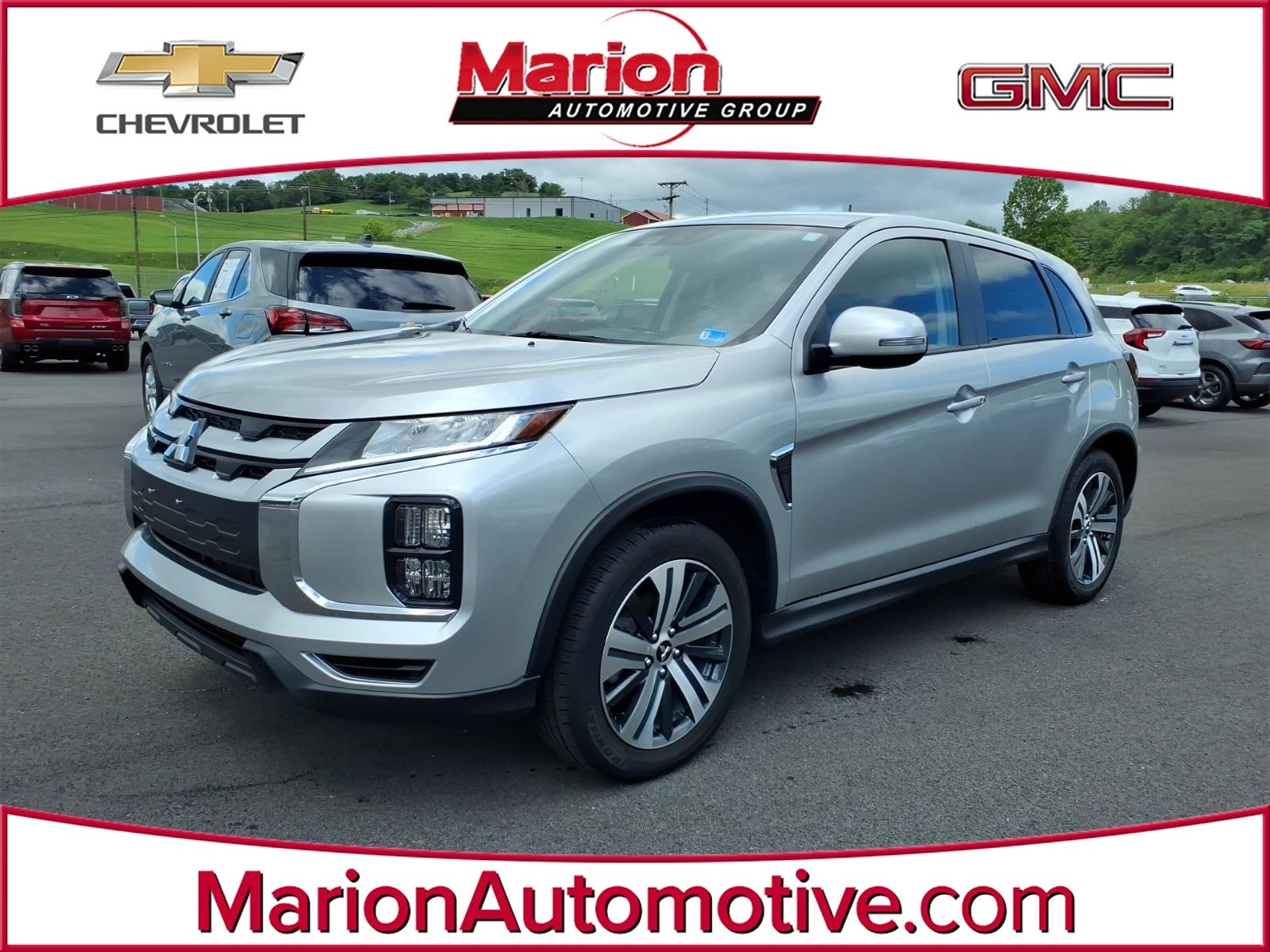 2024 Mitsubishi Outlander Sport S in Silver — front three-quarter view