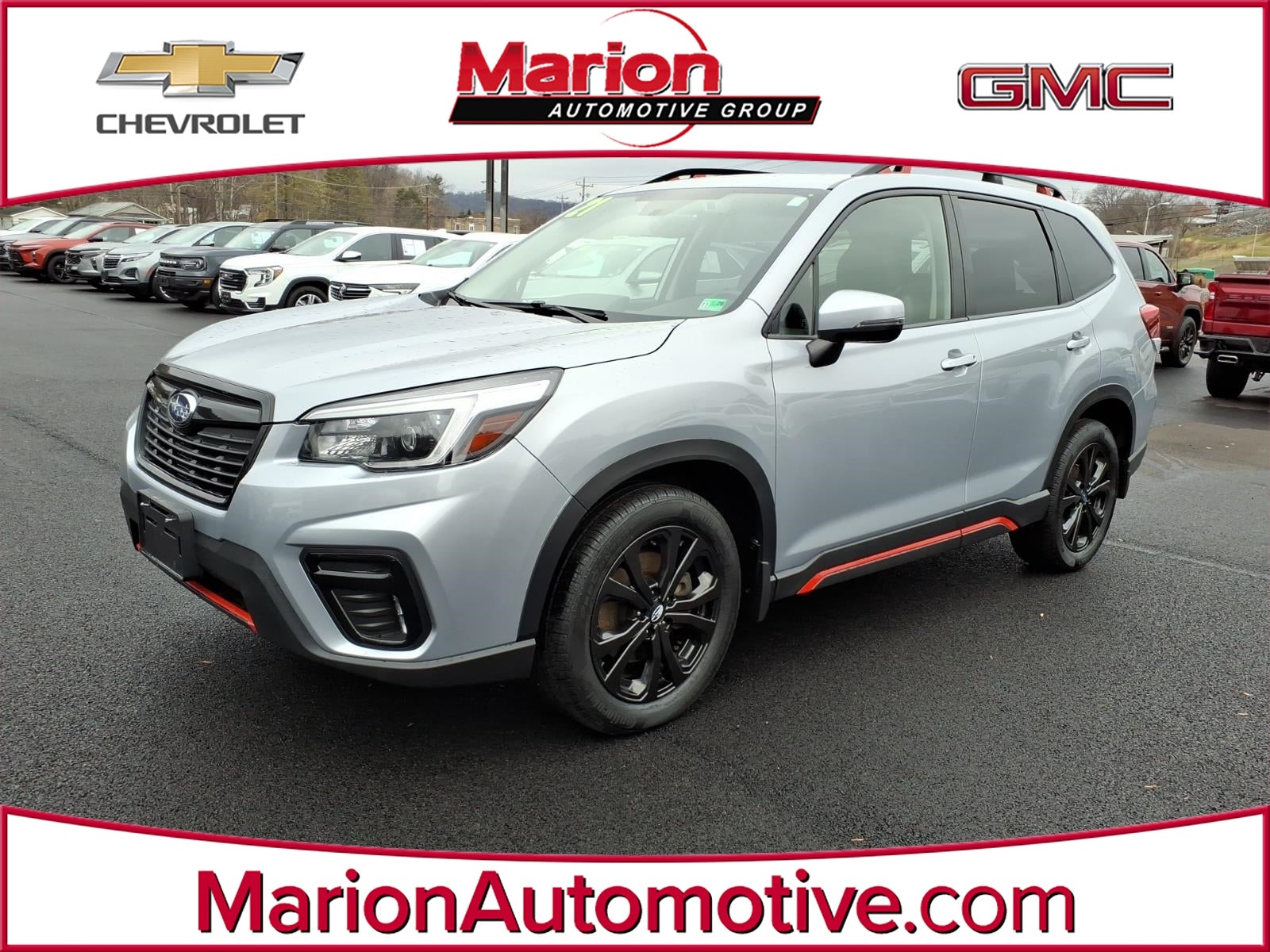 2021 Subaru Forester Sport in Silver — front three-quarter view